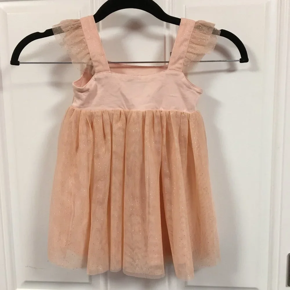 The Children's Place Sleeveless Peach Sparkly Dress - Size 18/24 Mos